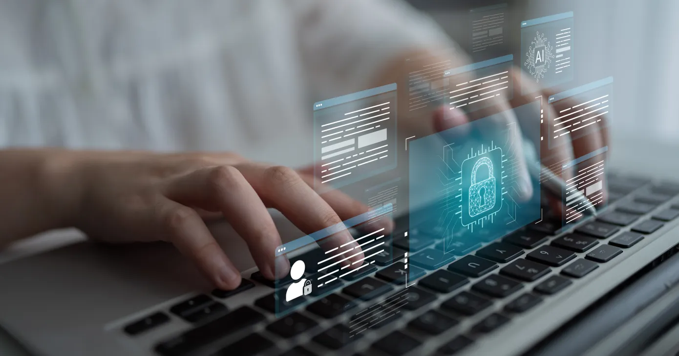 AI cybersecurity safeguards systems with encryption